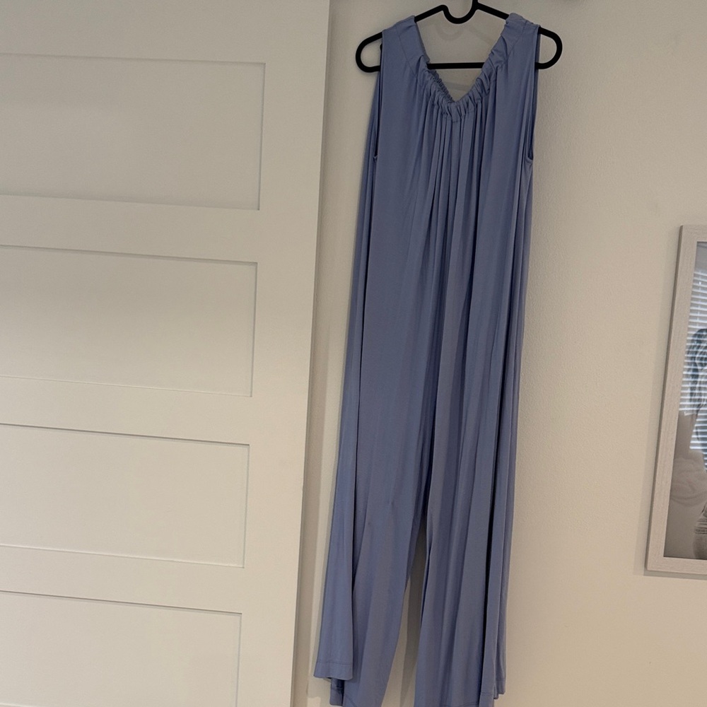 Free people Women's Sleeveless Light Blue Wide-Leg Jumpsuit